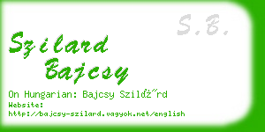 szilard bajcsy business card